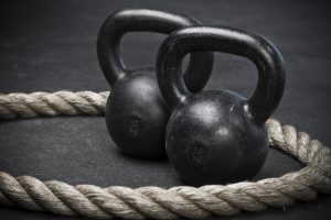 kettlebells and rope